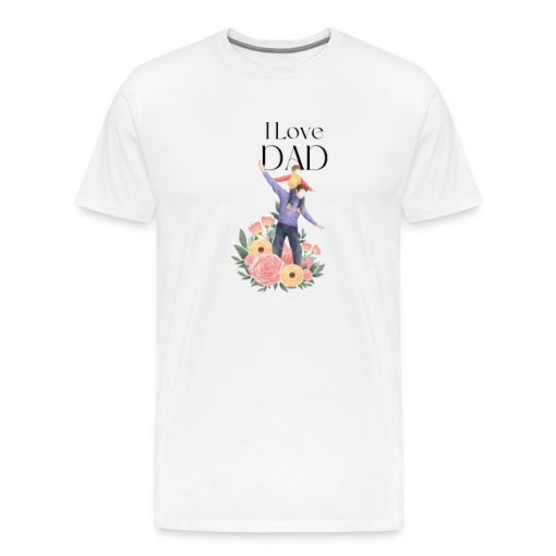 I love dad basic solid t-shirt