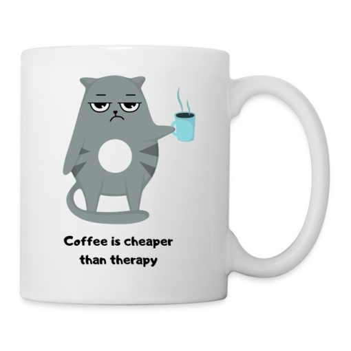 coffe-is-cheaper-than-therapy mug