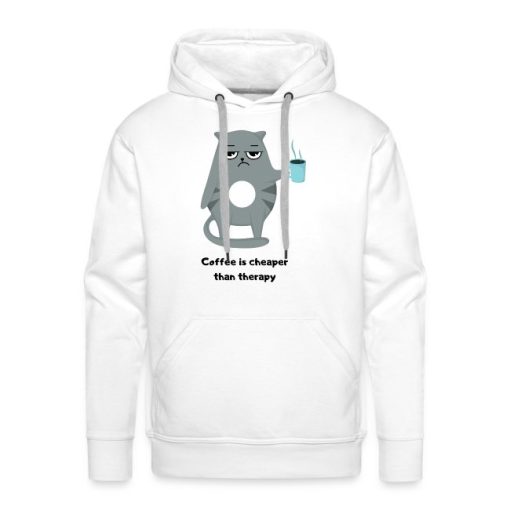 coffe-is-cheaper-than-therapy solid basic hoodie