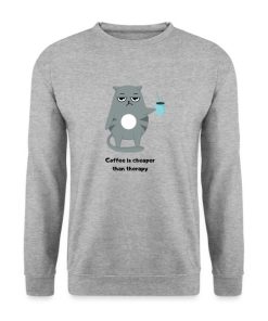 coffe-is-cheaper-than-therapy solid basic sweater