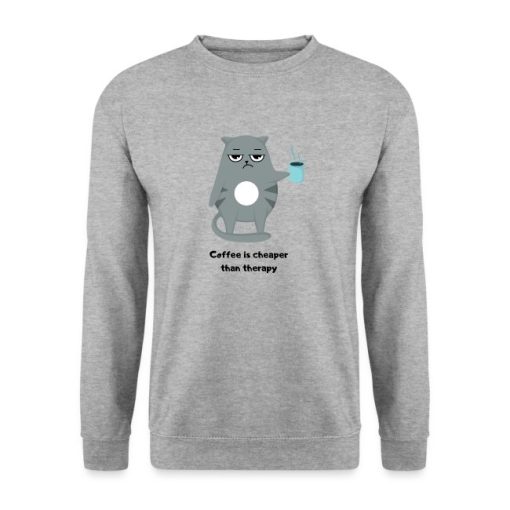 coffe-is-cheaper-than-therapy solid basic sweater