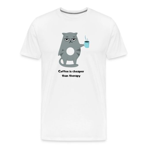 coffe-is-cheaper-than-therapy solid basic t-shirt