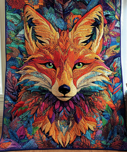 Abstract Fox Quilted Blanket NCU0DV546