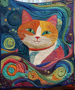 Abstract Kitty Quilted Blanket NCU0DV650