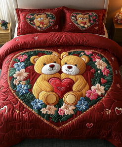 Adorable Affection 3-Piece Quilted Bedding Set NCU0DK3198