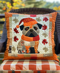 Adorable Baby Pugs Quilted Pillow Case NCU0VL286