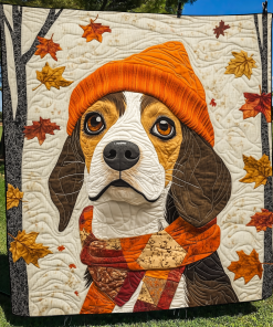 Adorable Beagle Quilted Blanket NCU0VL423