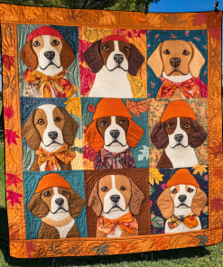 Adorable Beagle Quilted Blanket NCU0VL433