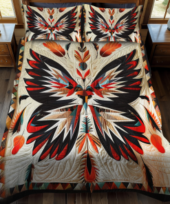 Adorable Butterfly 3-Piece Quilted Bedding Set NCU0VL134