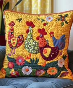 Adorable Chickens Quilted Pillow Case NCU0TL509