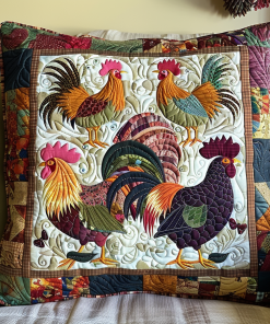 Adorable Chickens Quilted Pillow Case NCU0TL520