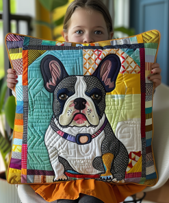 Adorable French Bulldog Quilted Pillow Case NCU0PD100