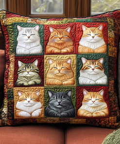 Adorable Kitten Quilted Pillow Case NCU0TL1079
