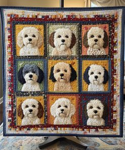 Adorable Maltipoo Moments Quilted Blanket NCU0PT3681