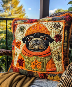 Adorable Pug Quilted Pillow Case NCU0VL285