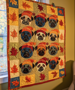 Adorable Pugs Quilted Blanket NCU0VL079