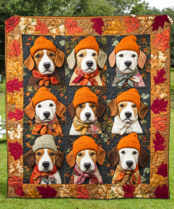 Affectionate Beagles Quilted Blanket NCU0VL430