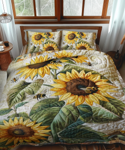 bee flower serenade 3 piece quilted bedding set ncu0nt003 mvwnj.png