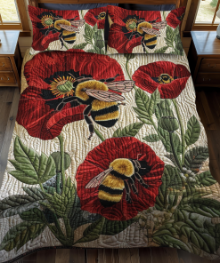 bee kised blooms 3 piece quilted bedding set ncu0nt005 gpmk8.png