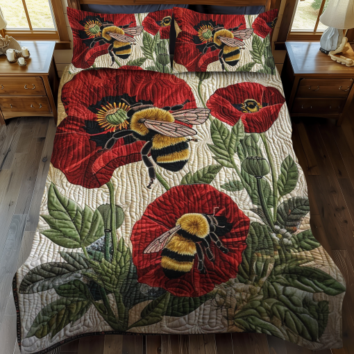 bee kised blooms 3 piece quilted bedding set ncu0nt005 gpmk8.png