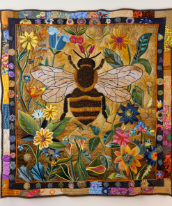 bumblebee garden quilted blanket ncu0nt007 ttz6d.png