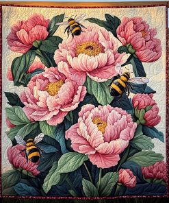 busy bees and peonies art quilt hanging ncu0nt853 vv44i.jpg