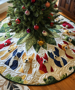colorful corgi chritstmas quilted tree skirt ncu0dv1340 5rxhc.png