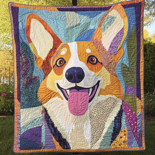 corgi blossom delight quilted blanket ncu0dk1558 7etlh.png