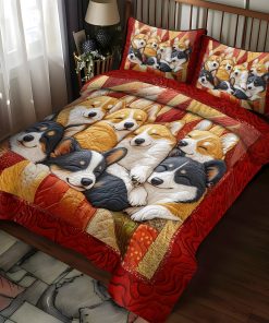 corgi cuddle squad 3 piece quilted bedding set ncu0pt3002 n5wl8.jpg