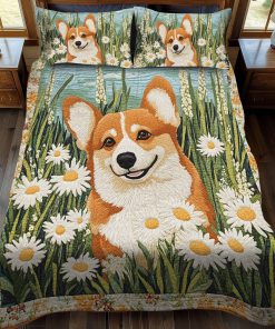 corgi floral wonderland 3 piece quilted bedding set ncu0dk1608 2amph.jpg