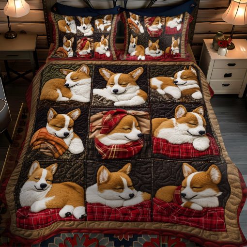 corgi joyride 3 piece quilted bedding set ncu0pt837 9syry.jpg