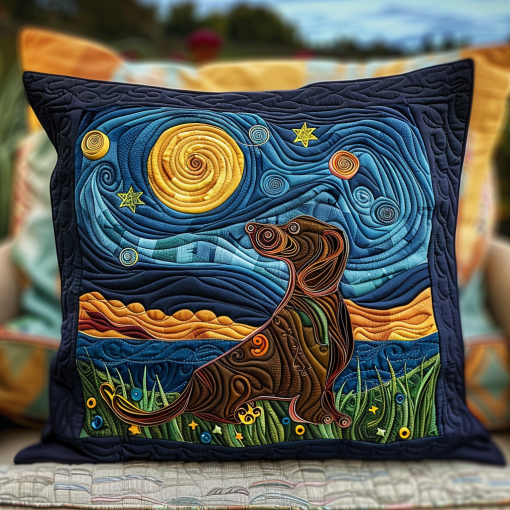 dachshund stargazing quilted pillow case ncu0th249 tsukm.png