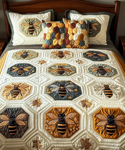 golden hives 3 piece quilted bedding set ncu0vh1654 60dfx.png