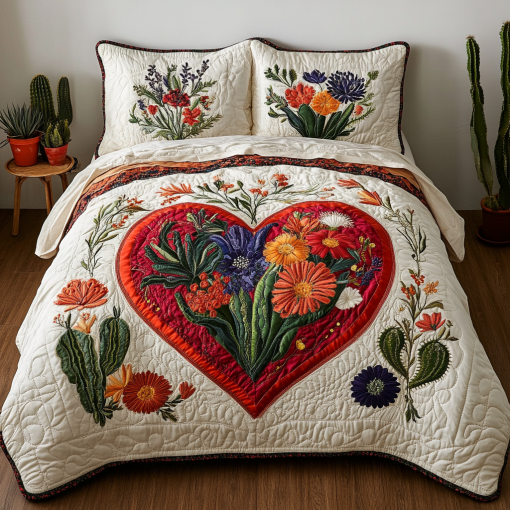 prickly love 3 piece quilted bedding set ncu0vh5901 medmy.png
