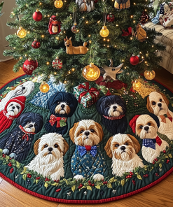 shih tzu and santa paws christmas quilted tree skirt ncu0dv1586 yyvgq.png