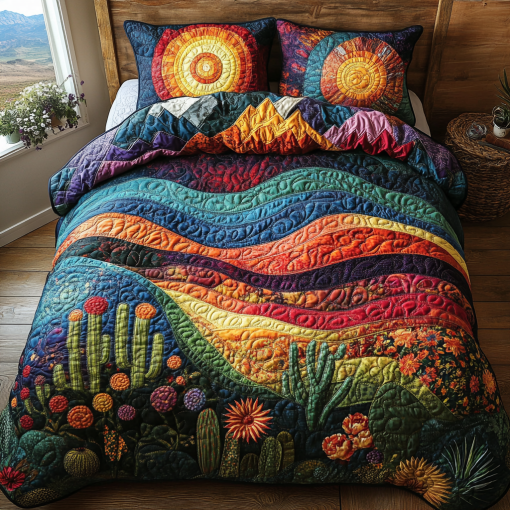 vibrant cactus village 3 piece quilted bedding set ncu0dv4054 hp0il.png