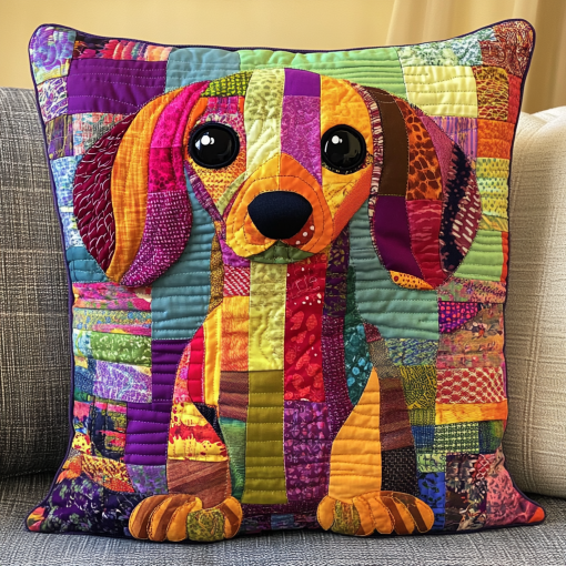 wiener dog wonderland quilted pillow case ncu0tl1793 yx2er.png